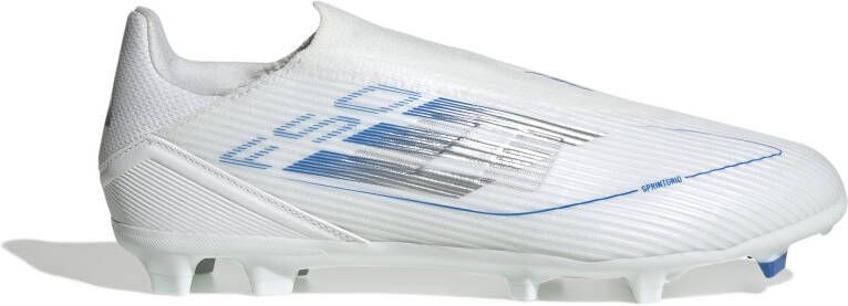 Adidas F50 League Veterloze Gras Kunstgras Voetbalschoenen (MG) Wit Blauw Zilver