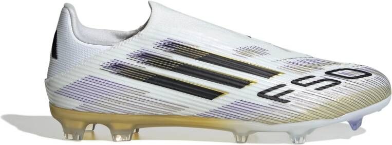 Adidas F50 League Veterloze Gras Kunstgras Voetbalschoenen (MG) Wit Zwart Goud