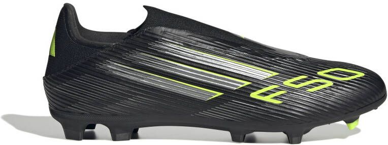 adidas F50 League Veterloze Gras Kunstgras Voetbalschoenen (MG) Zwart Zilver Neongeel