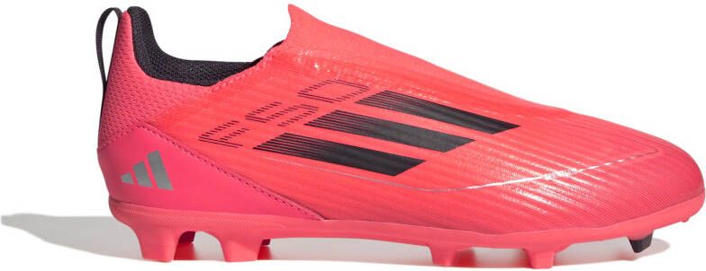 adidas F50 League Veterloze Gras Voetbalschoenen (FG) Felrood Zwart Zilver