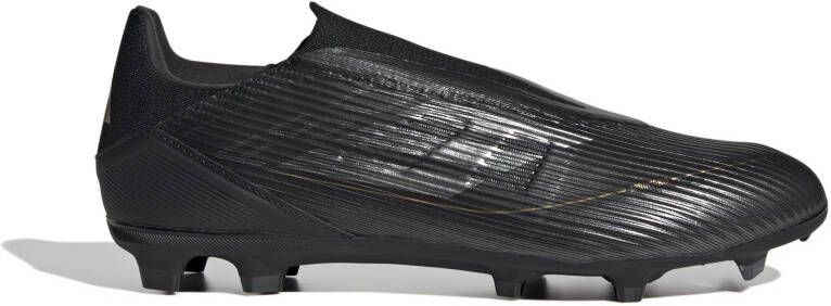 adidas F50 League Veterloze Gras Kunstgras Voetbalschoenen (MG) Zwart Grijs Goud