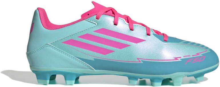 Adidas F50 Messi Club Gras Kunstgras Voetbalschoenen (MG) Turquoise Roze