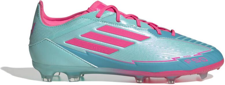 Adidas F50 Messi Elite Gras Voetbalschoenen (FG) Kids Turquoise Roze