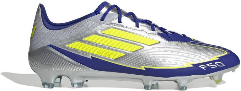 Adidas F50 Messi Elite Gras Voetbalschoenen (FG) Zilver Donkerblauw Geel