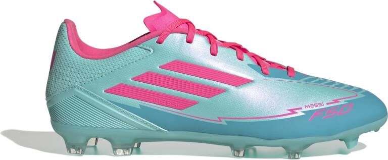 Adidas F50 Messi League Gras Kunstgras Voetbalschoenen (MG) Turquoise Roze