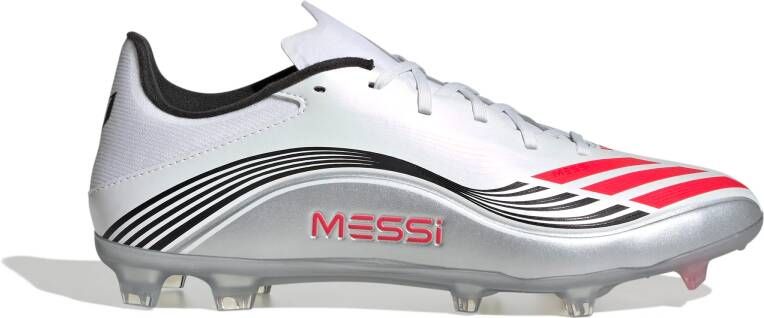 Adidas F50 Messi League Gras Kunstgras Voetbalschoenen (MG) Wit Zilver Rood