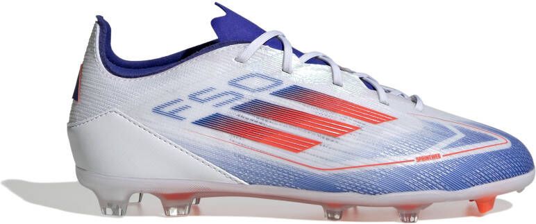 adidas F50 Pro Gras Voetbalschoenen (FG) Kids Wit Rood Blauw
