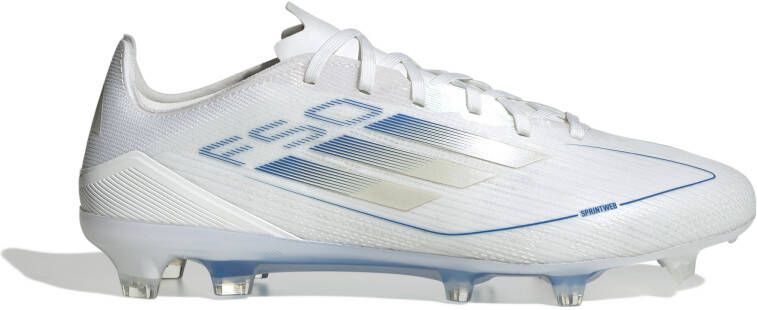 Adidas F50 Pro Gras Voetbalschoenen (FG) Wit Blauw Zilver