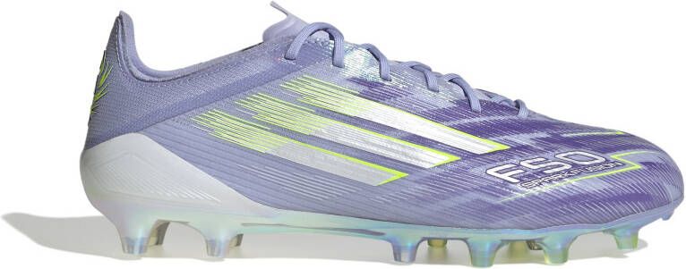 Adidas F50 Sparkfusion Elite Low Gras Kunstgras Voetbalschoenen (MG) Dames Paars Geel