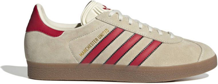 Adidas Gazelle Manchester United Terrace Icons Sneakers Beige Rood Zwart