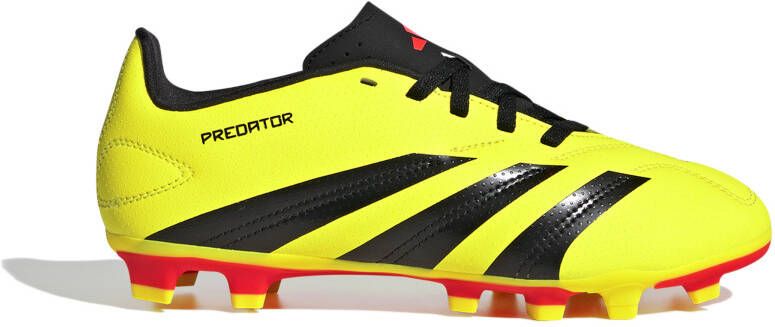 Adidas Predator Club Gras Kunstgras Voetbalschoenen (MG) Kids Felgeel Zwart Rood