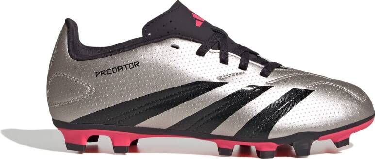 Adidas Predator Club Gras Kunstgras Voetbalschoenen (MG) Kids Zilver Zwart Roze