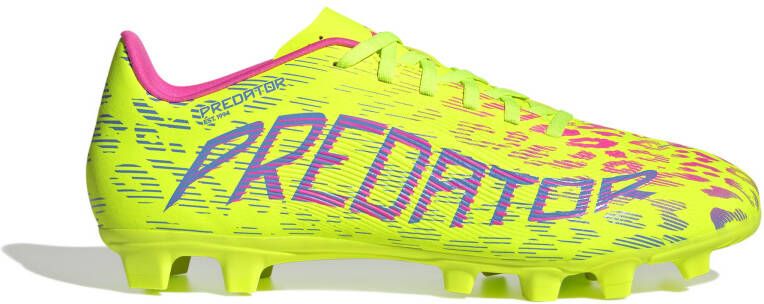 Adidas Predator Club Gras Kunstgras Voetbalschoenen (MG) Neongeel Blauw Roze