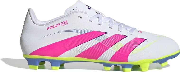 Adidas Predator Club Gras Kunstgras Voetbalschoenen (MG) Wit Roze Neongeel