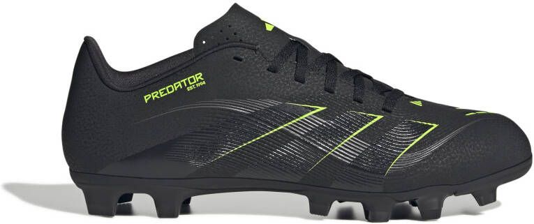 Adidas Predator Club Gras Kunstgras Voetbalschoenen (MG) Zwart Donkergrijs Neongeel