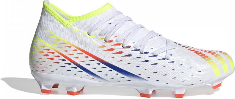 Adidas Predator Edge.3 Gras Voetbalschoenen (FG) Wit Geel Blauw - Foto 4