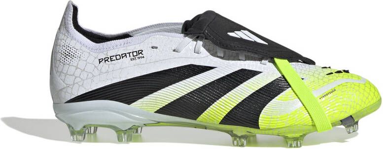 Adidas Predator Elite FT Gras Voetbalschoenen (FG) Kids Wit Zwart Neongeel