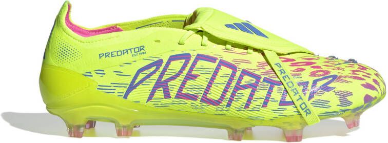 Adidas Predator Elite FT Gras Voetbalschoenen (FG) Neongeel Blauw Roze