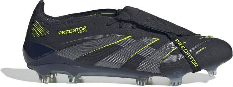 Adidas Predator Elite FT Gras Voetbalschoenen (FG) Zwart Donkergrijs Neongeel