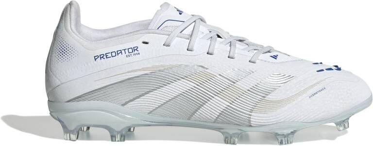 adidas Predator Elite Gras Voetbalschoenen (FG) Kids Wit Zilver Blauw