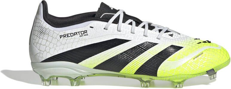 Adidas Predator Elite Gras Voetbalschoenen (FG) Kids Wit Zwart Neongeel