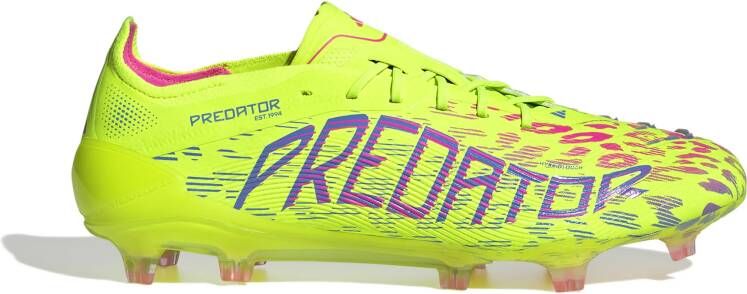 Adidas Predator Elite Gras Voetbalschoenen (FG) Neongeel Blauw Roze