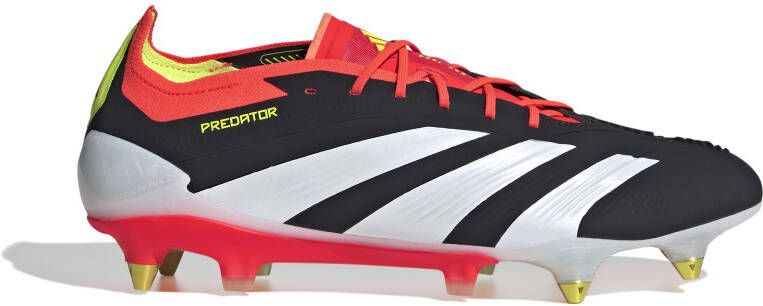 Adidas Predator Elite IJzeren-Nop Voetbalschoenen (SG) Zwart Wit Felrood