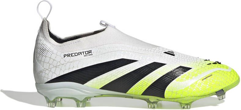 Adidas Predator Elite Veterloze Gras Voetbalschoenen (FG) Kids Wit Zwart Neongeel