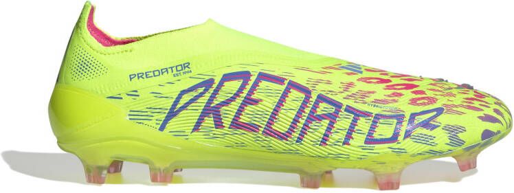 Adidas Predator Elite Veterloze Gras Voetbalschoenen (FG) Neongeel Blauw Roze