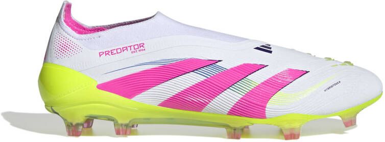 Adidas Predator Elite Veterloze Gras Voetbalschoenen (FG) Wit Roze Neongeel