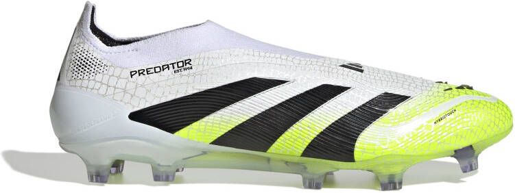 Adidas Predator Elite Veterloze Gras Voetbalschoenen (FG) Wit Zwart Neongeel
