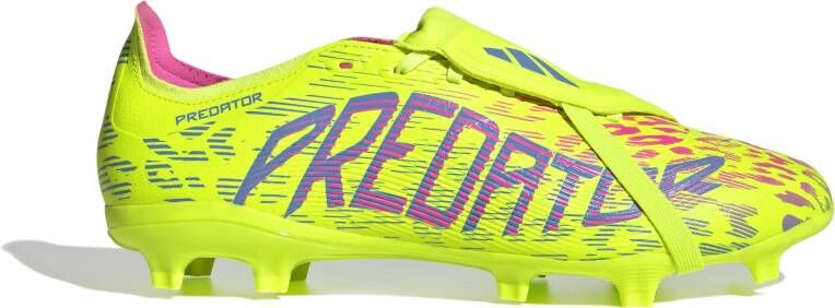 Adidas Predator League FT Gras Kunstgras Voetbalschoenen (MG) Neongeel Blauw Roze