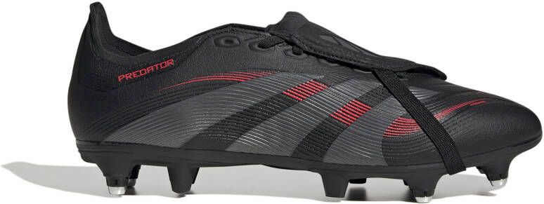 Adidas Predator League FT IJzeren-Nop Voetbalschoenen (SG) Zwart Grijs Rood