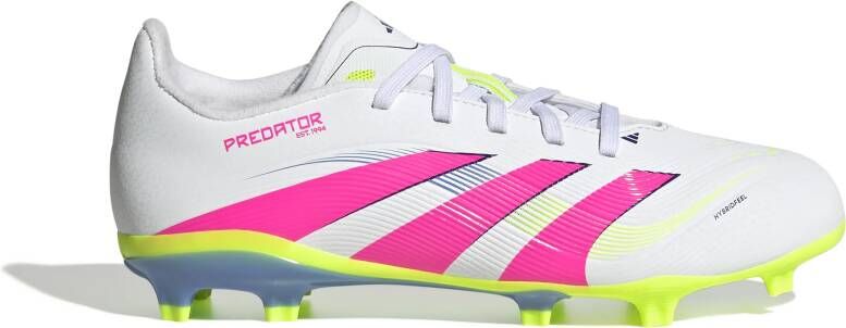Adidas Predator League Gras Kunstgras Voetbalschoenen (MG) Kids Wit Roze Neongeel