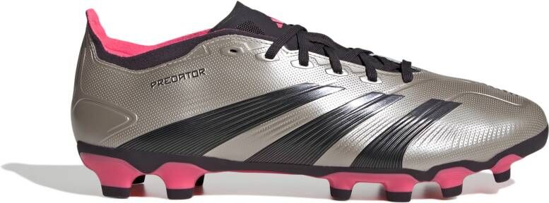 Adidas Predator League Gras Kunstgras Voetbalschoenen (MG) Zilver Zwart Roze