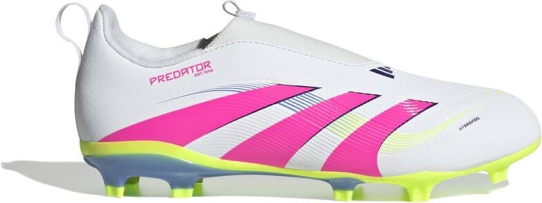 Adidas Predator League Veterloze Gras Kunstgras Voetbalschoenen (MG) Kids Wit Roze Neongeel