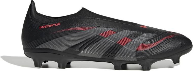 Adidas Predator League Veterloze Gras Kunstgras Voetbalschoenen (MG) Zwart Grijs Rood