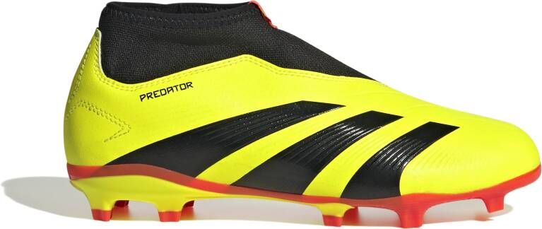 Adidas Predator League Veterloze Gras Voetbalschoenen (FG) Kids Felgeel Zwart Rood