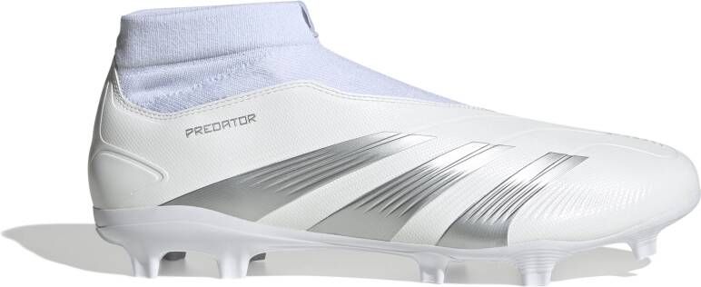 Adidas Predator League Veterloze Gras Voetbalschoenen (FG) Wit Zilver