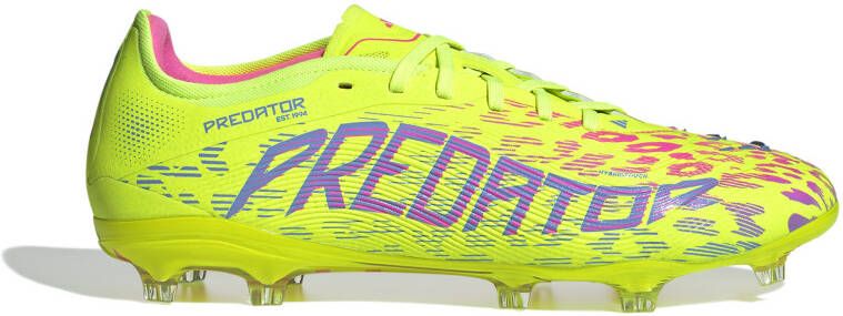 Adidas Predator Pro Gras Voetbalschoenen (FG) Neongeel Blauw Roze