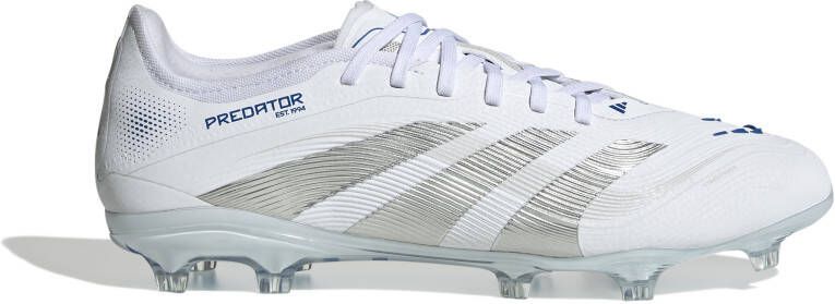 Adidas Predator Pro Gras Voetbalschoenen (FG) Wit Zilver Blauw