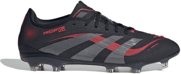 Adidas Predator Pro Gras Voetbalschoenen (FG) Zwart Grijs Rood
