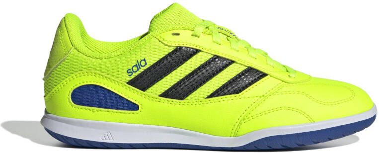 Adidas Super Sala III Zaalvoetbalschoenen (IN) Kids Neongeel Blauw Zwart