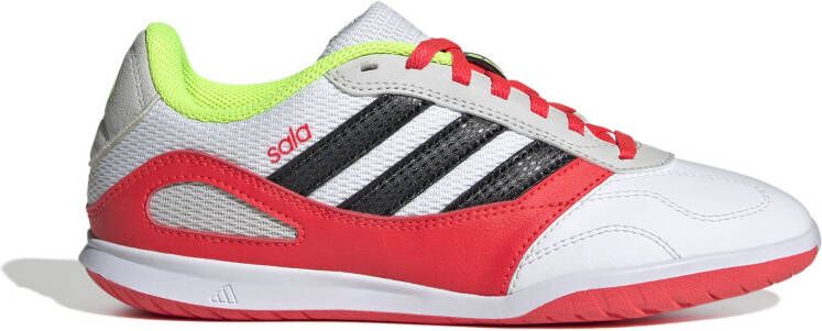 Adidas Super Sala III Zaalvoetbalschoenen (IN) Kids Wit Rood Grijs Geel