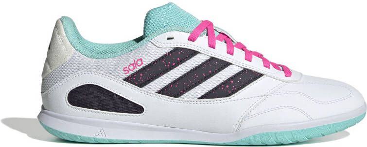 Adidas Super Sala III Zaalvoetbalschoenen (IN) Wit Zwart Turquoise Roze