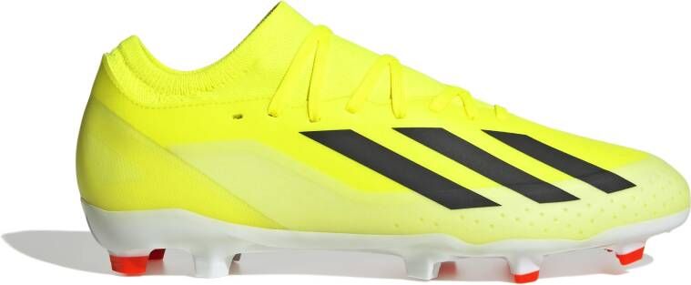 adidas X Crazyfast League Gras Voetbalschoenen (FG) Felgeel Zwart Wit