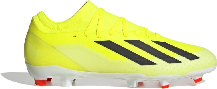 Adidas X Crazyfast League Gras Voetbalschoenen (FG) Felgeel Zwart Wit