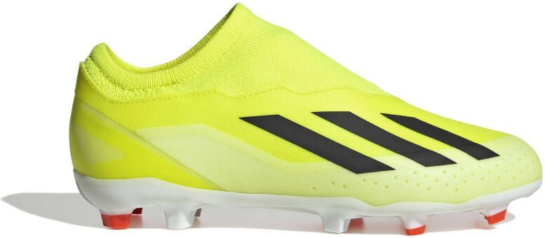 Adidas X Crazyfast League Veterloze Gras Voetbalschoenen (FG) Kids Geel Zwart Wit