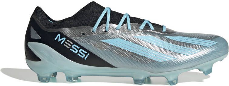 Adidas X Crazyfast Messi.1 Gras Voetbalschoenen (FG) Zilver Lichtblauw Zwart