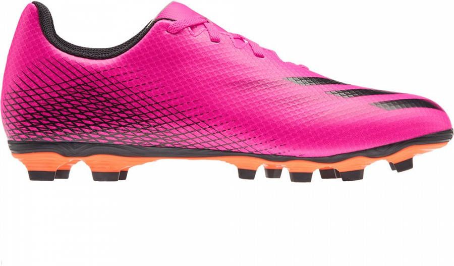 adidas X Ghosted.4 Gras Kunstgras Voetbalschoenen(FxG)Roze Zwart Oranje